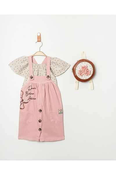 mislina kids Combinație de pantaloni scurți pentru copii de 3-6 ani + bluză + geantă