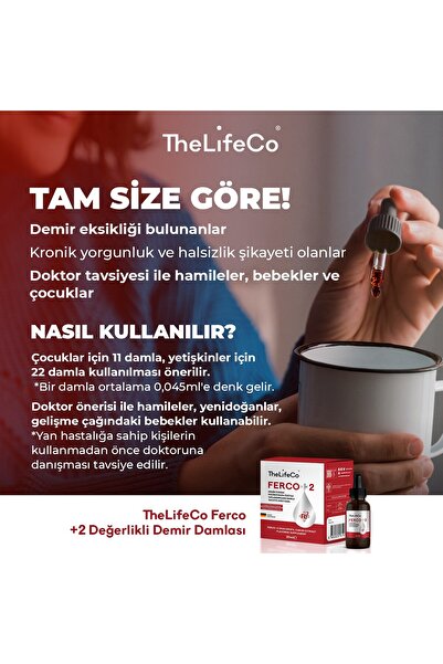The LifeCo Ferco 2 Değerlikli Demir Damlası 30 ml