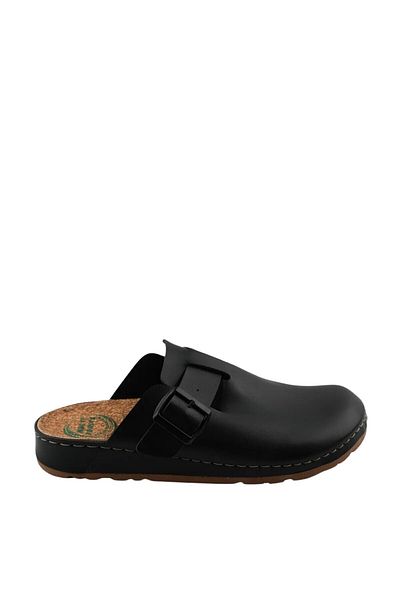 XJIM Unisex Black Buckle 7 Point Anatomical Sole Comfortable Sabo Slippers