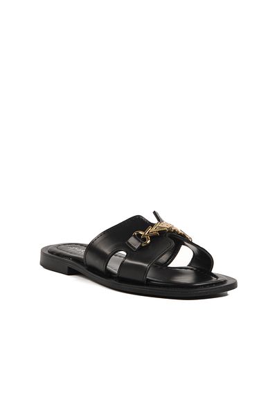 AYK'S Black Lightweight Thin Sole Women's Slippers 246041   Z