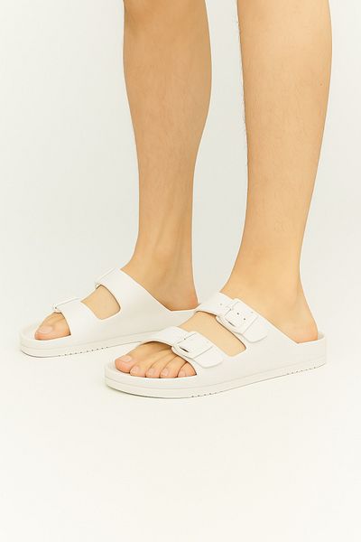 Jack & Jones Ανδρικές παντόφλες κρέμας Arizona Ecru με ρυθμιζόμενη πόρπη