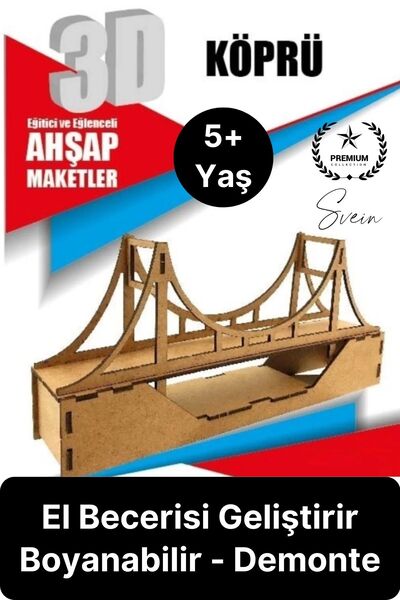 Svein Özel Üretim 3 Boyutlu Minyatür Ham Ahşap Maket Boyanabilir Eğitici Öğretici Motor Beceri Hobi Oyun