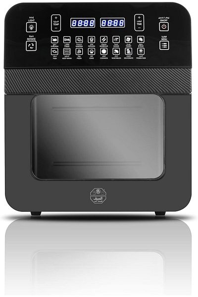 ALSAIF Wide Smart Optical Fiber Air Fryer Alsaif - 12 Liters, Gray, 1500 Watts