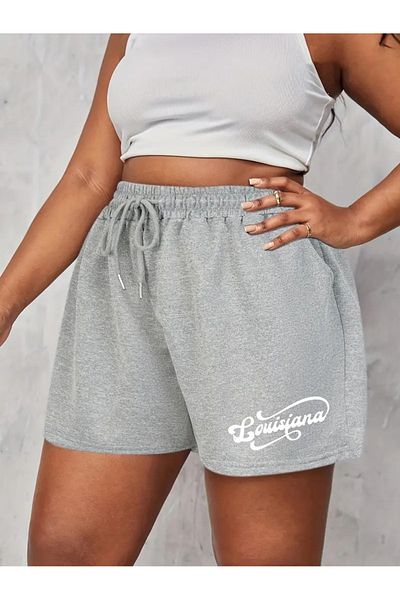 DAXİS Sportwear Company ΓΥΝΑΙΚΕΙΟ Σορτς Casual Cut με στάμπα από βαμβακερό χτενισμένο βαμβάκι