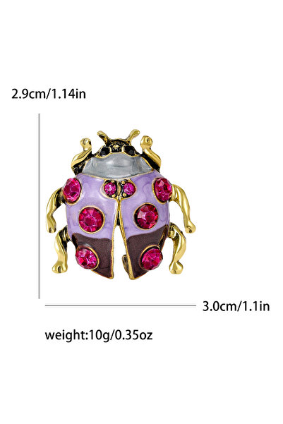 Choice دبابيس نحلة من المينا Purple0755 للنساء، دبابيس خنفساء مرصعة بأحجار ال...