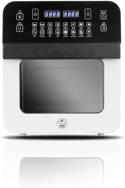 ALSAIF Electric Air Fryer (VAST FIBRE) 16 Functions, (ROTATING BASKET, GRILL, HANDLE, COOKING TRAY) 1500w