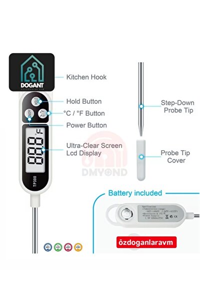 dogant özdoğanlar avm Gıda Termometresi Sıvı Gıda Et Su Süt Mama Sıcaklık Ölçer Yoğurt Mayalamak Için Termometre