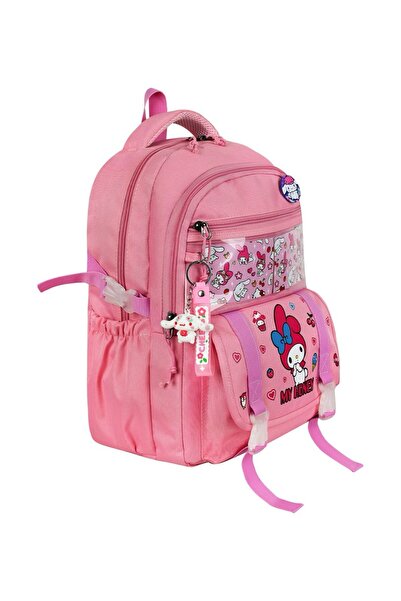 KumOziShop My Melody Aksesuarlı Kartlıklı Okul Çantası Folyolu Beslenme ve Kalemlik