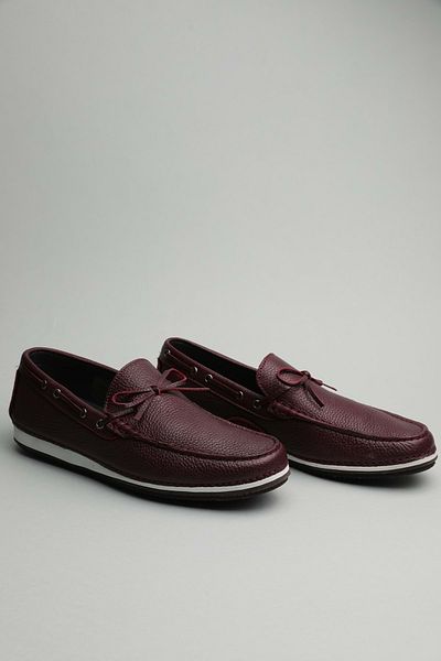 Gondol Loafer clasic pentru bărbați din piele naturală Claret Red 40 ttx.60193