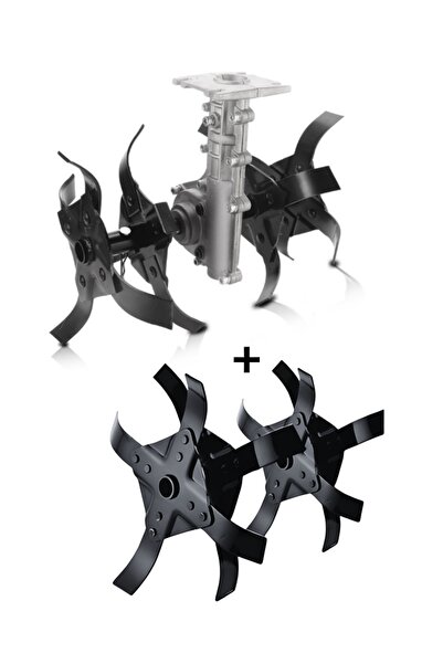 ABLACKS Tırpan Akrep Toprak Çapalama Aparatı Sırt – Yan Uyumlu 26MM 9 Diş + Y...