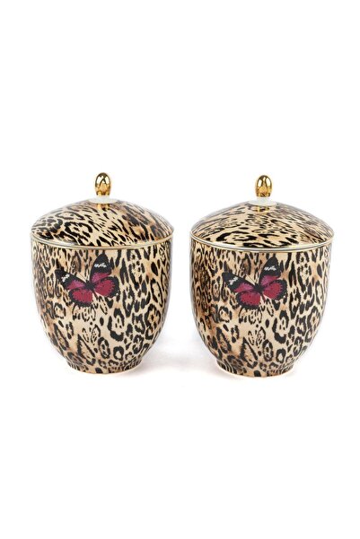 MuratogluHome Bianco Leopard 2 Jar 13X18Cm