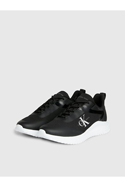 Calvin Klein Calvin Klein Men Black & Bright White Eva Runner Low Sneakers
