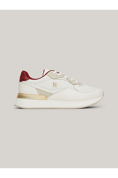 Tommy Hilfiger White Sneaker - Brand Logo, Lace-up, Non-Slip Sole, Daily Use, FW0FW08203-0F5