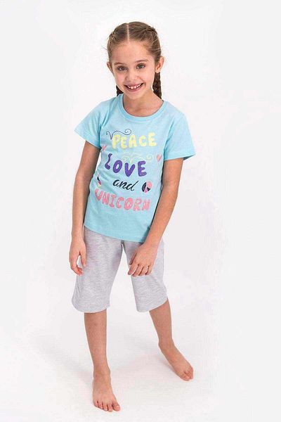 ROLY POLY Blue Girl's Capri Set
