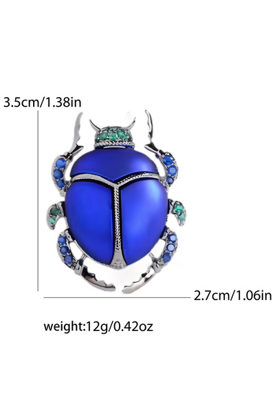 Choice دبابيس نحلة من المينا Blue4425 للنساء، دبابيس على شكل خنفساء مرصعة بأح...
