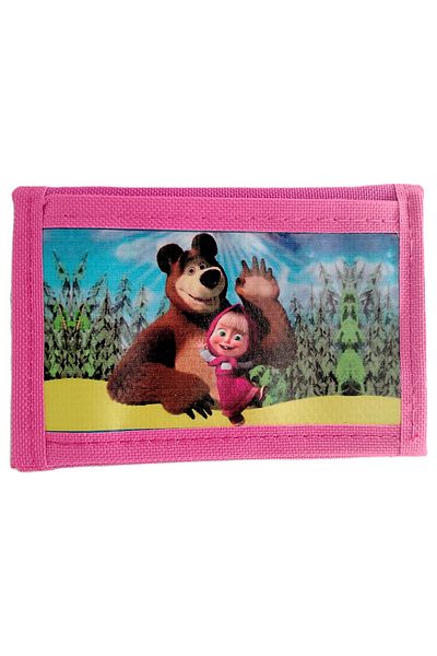 ATA TANITIM Sports Fabric Wallet, Very Stylish Masha and the Bear Theme.