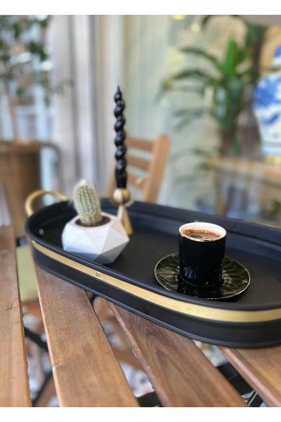 The Mia Black Galvin Tray - 54X24 cm Gln0081
