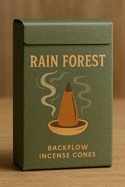 HUNATASARIM 10 Adet Geri Akış Tütsü Rain Forest (Yağmur Ormanları) Kokulu