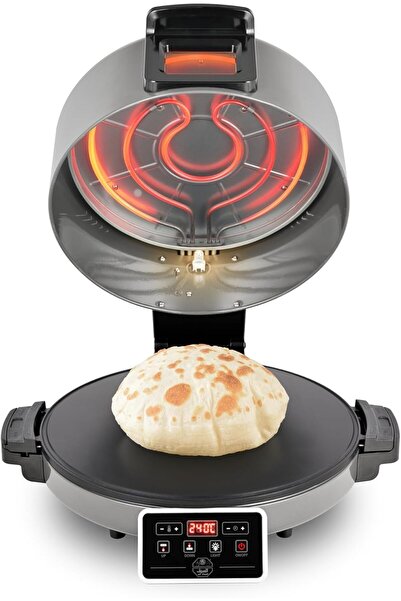 ALSAIF 2400W Electric Digital Bread Maker with Non-stick Surface and Touchscreen, Grey