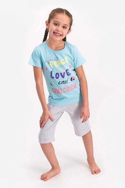 ROLY POLY Blue Girl's Capri Set