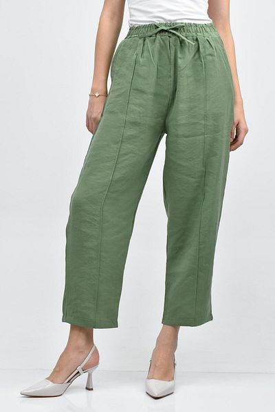 birizmoda Pantaloni largi modal -verde
