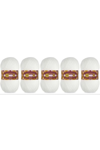 NAKO BONBON CRYSTAL Νήματα Κλωστή 100 Gr 5 ΤΕΜΑΧΙΑ ΧΡΩΜΑΤΑ 98200 ΛΕΥΚΟ
