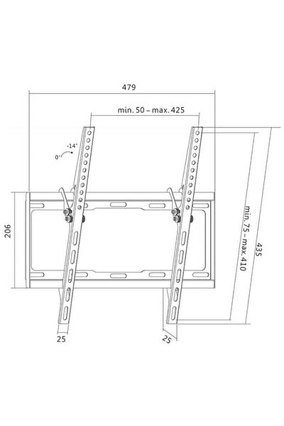 LogiLink Suport Perete LogiLink BP0012, 32" - 55", 35 Kg (Negru)