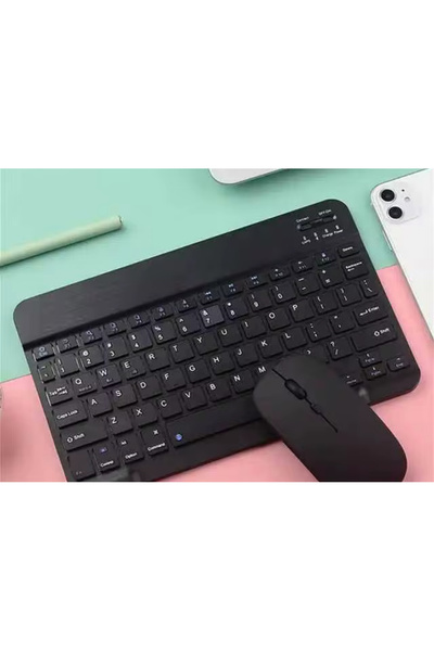 DÜNYA AKSESUAR Mini taşınabilir kablosuz klavye fare tablet dizüstü akıllı telefon bluetooth wireless