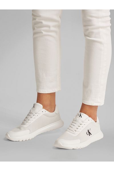 Calvin Klein Women Triple Bright White 3 Eva Runner Mesh Wn Sneakers