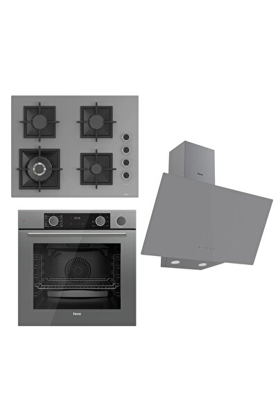 Ferre FLAMEART SC Serisi Gri Set (SC408-WFA + XE64CPR +D079 ) - 65 cm'lik Kar...