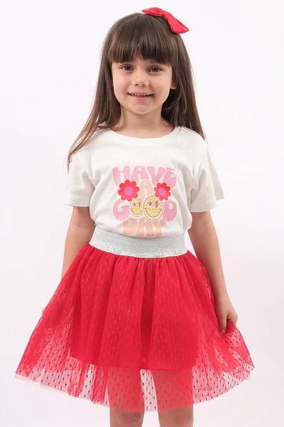 LOGO AKSESUAR Set tutu dublu pentru fete Have A Good Day