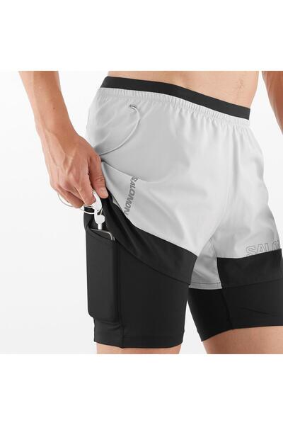 Salomon CROSS 2IN1 Erkek Koşu Şortu Gray Violet LC2197400