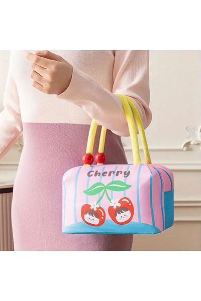 GlassySKY Cute Design Insulated Lunch Tote Bag for School- Work- Picnic Large Capacity