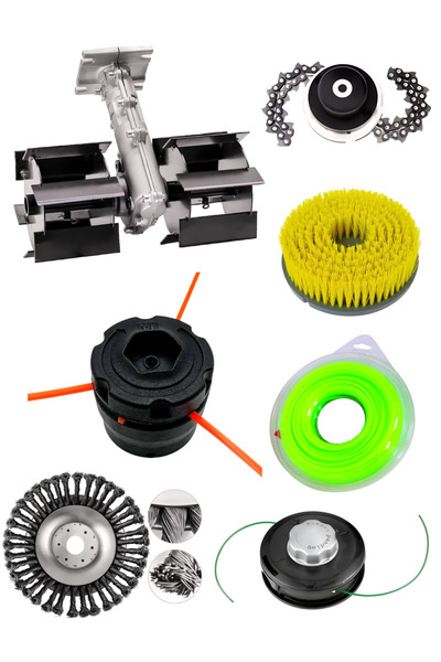 ABLACKS Benzinli Tırpan Akrep Çapalama Aparatı 26 MM 9 Diş + 6 Lı Lüks Bahçiv...
