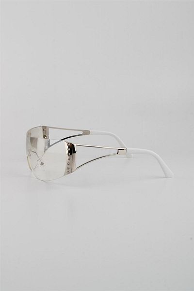 Silvio Monetti Women's White Sunglasses with Uv400 Gradient Filter - G24Smfj3521R05