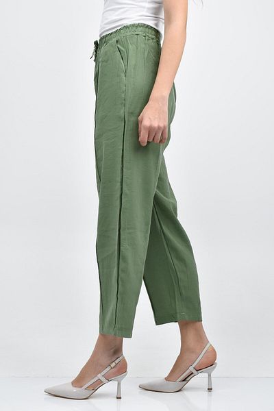birizmoda Pantaloni largi modal -verde