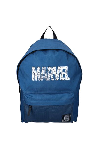 Marvel Ghiozdan Marvel, 2 fermoare, dimensiuni 35x27x18 cm, Albastru
