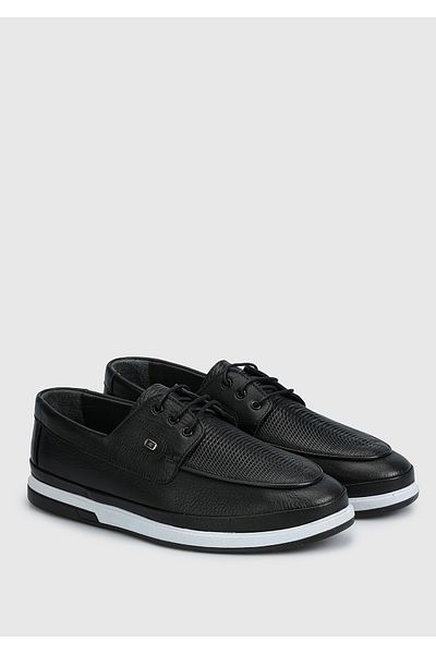 Provoq Men's Black Leather Shoes
