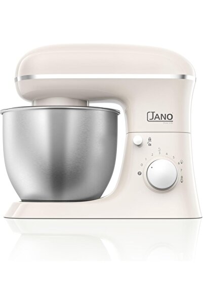 JANO 5L 1300W Electric Stand Mixer - 8-Speed, Pulse, Removable Bowl, Beige JN...