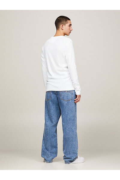 Tommy Hilfiger Erkek Beyaz Uzun Kollu Tshirt