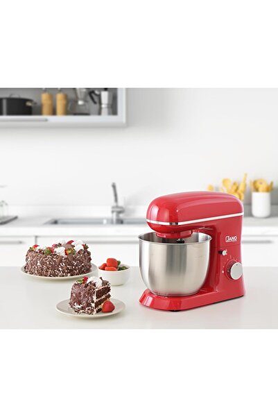 JANO Stand Mixer 5L 1300W, 8-Speed with Pulse, Detachable Bowl JN02204 - Red
