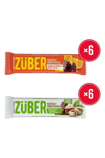 Züber Fruit Bar Pack with Antepli and Orange 96 g X 6 Units