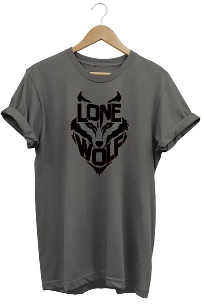 remonz Μπλουζάκι με στάμπα Lone Wolf 100% βαμβάκι
