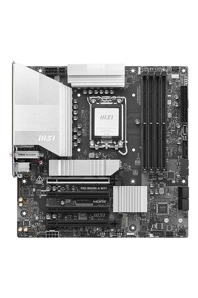 MSI Placa de baza MSI PRO B860M-A WIFI, Intel B860, LGA 1851, DDR5, mATX