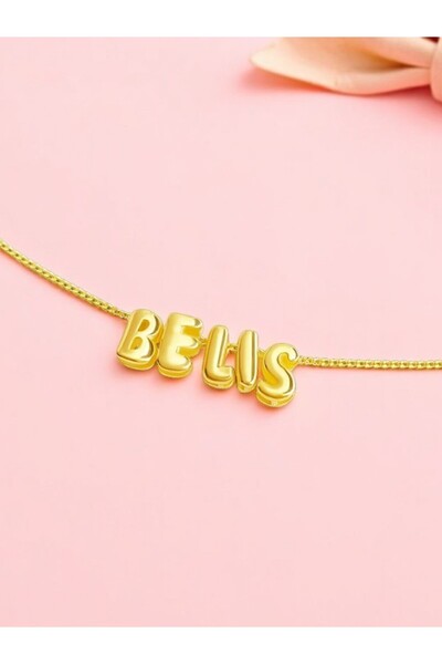 LITTLELUXE Kişiye Özel Balon Harfli Isimli Kız Çocuk Kolyesi, Çocuk Gümüş Kolye, Kız Çocuk Kolye Modelleri