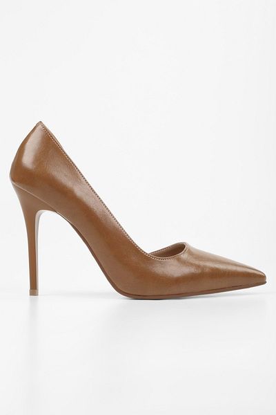 Shoeberry Дамски обувки Massy Caramel Shiny Stiletto