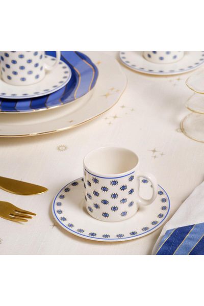 Tulü Porselen 12 Piece Tulu Porcelain Coffee Set