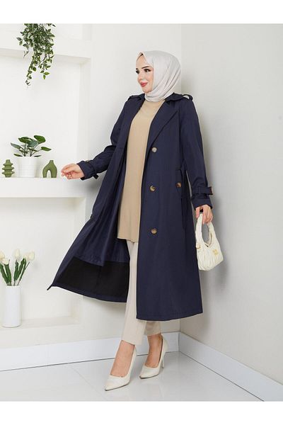 Dabenti women style Γυναικεία ζωσμένη καμπαρντίνα μεγάλου μεγέθους