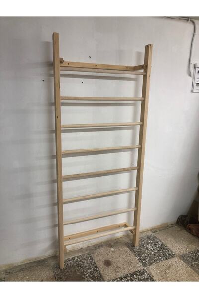EŞSİZWOOD Eşsiz Wood (54*200) Ekonomik Dogal Ahşap Fızık Tedavi Barı Tırmanma...