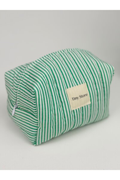 Tiny Yeşil çizgili bakım çantası
